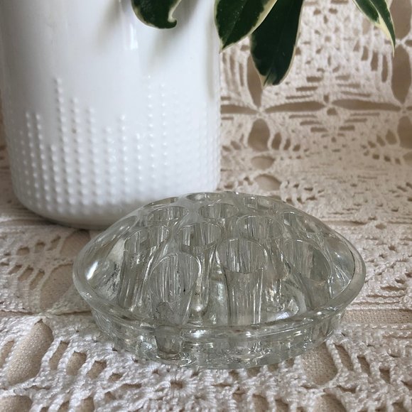 Vintage Glass Floral Frog / Floral Arranging - Picture 1 of 4